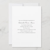 幾何学的グラード | ピンク/グレー卒業パーティー招待状 招待状 (裏面)