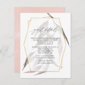 幾何学的グリーンリーゲスト詳細 エンクロージャーカード (正面/裏面)