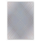 幾何学的グレーの金ゴールド結婚ギャツビーのテーブル番号 テーブルナンバー (裏面)