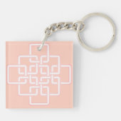 幾何学的ケルト結び目模様 キーホルダー (裏面)