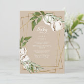 幾何学的コットンタンベビーシャワー 招待状 (スタンド正面)