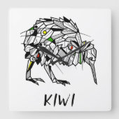 幾何学的コル·キウィ スクエア壁時計 (正面)