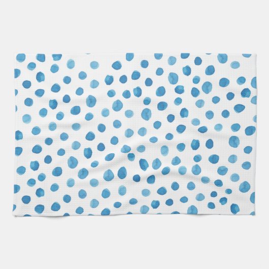 幾何学的コンテンポラリー形状の水色。 キッチンタオル (横)