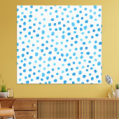 幾何学的コンテンポラリー形状の水色。 キャンバスプリント (インサイチュ (リビング))