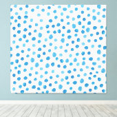 幾何学的コンテンポラリー形状の水色。 キャンバスプリント (インサイチュ (ウッドフロア))