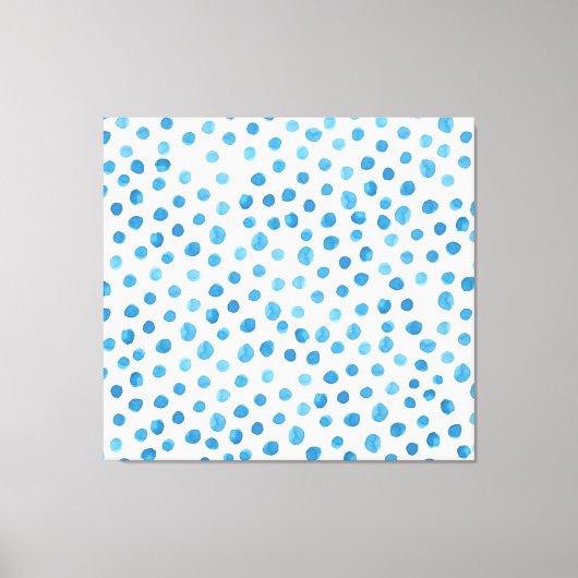 幾何学的コンテンポラリー形状の水色。 キャンバスプリント (正面)