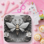 幾何学的ゴールデンハネビーアート ペーパープレート (パーティー)