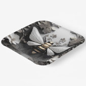 幾何学的ゴールデンハネビーアート ペーパープレート (傾斜あり)