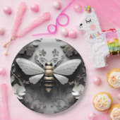 幾何学的ゴールデンハネビーアート ペーパープレート (パーティー)