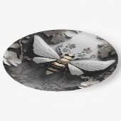 幾何学的ゴールデンハネビーアート ペーパープレート (アングル)