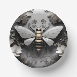 幾何学的ゴールデンハネビーアート ペーパーボウル