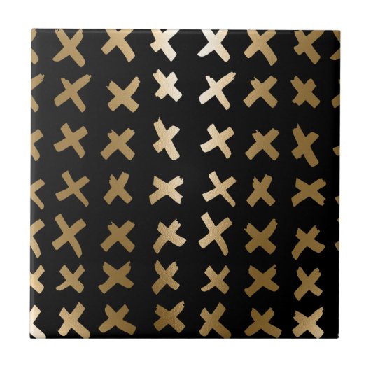 幾何学的ゴールデン抽象芸術 タイル (正面)