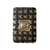 幾何学的ゴールデン抽象芸術 バスマット (正面縦)