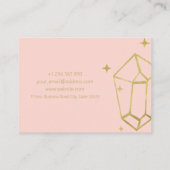 幾何学的ゴールドフォイルピンクビジネスカード 名刺 (裏面)