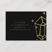 幾何学的ゴールドフォイルブラックビジネスカード 名刺 (裏面)