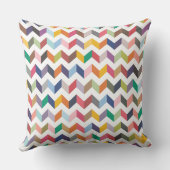 幾何学的シェブロン矢印の三角形パターンクッション クッション (裏面)