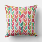 幾何学的シェブロン矢印パタアステカーンクッション クッション (裏面)
