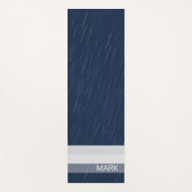 幾何学的シックなホワイトネイビーブルーモノグラム