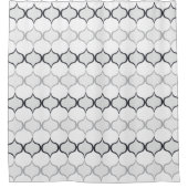 幾何学的シンプルネイビーグレーシャワーカーテン シャワーカーテン (正面)