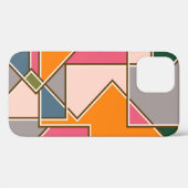 幾何学的シームレスパターン，線，オレンジ，紫 Case-Mate iPhoneケース (裏面 (横))