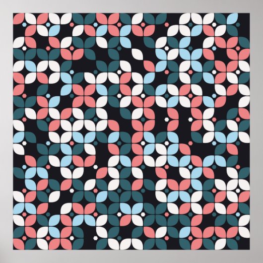 幾何学的シームレスパターンdesigngeometric,テクスチャ ポスター (正面)