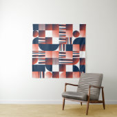 幾何学的シームレスモダンパターン タペストリー (インサイチュ(横))