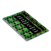 幾何学的シームレス反復パターカスタムンイニシャル ノートブック (右側)