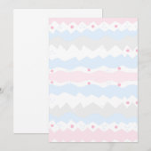 幾何学的ジグザグベビーパステルエステ空白のィ 招待状 (正面/裏面)