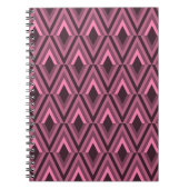 幾何学的ジグザグ民族シームレス ノートブック (正面)