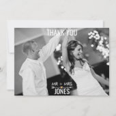 幾何学的スカル写真ありがとう サンキューカード (正面)