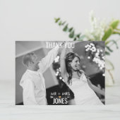 幾何学的スカル写真ありがとう サンキューカード (スタンド正面)