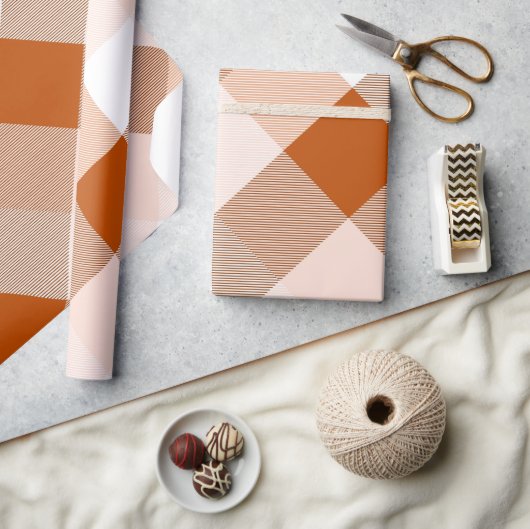 幾何学的スクエア抽象16 ラッピングペーパー (クラフト)