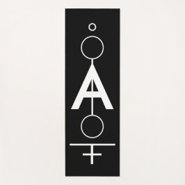 幾何学的スケッチモノグラムの。 ヨガマット