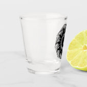 幾何学的スケッチ ショットグラス (左)