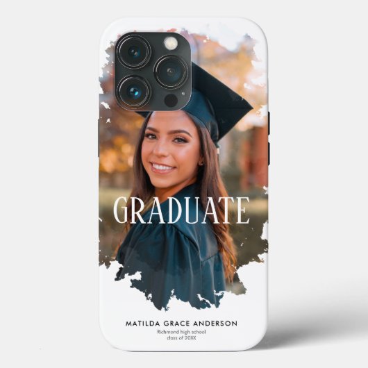 幾何学的スタイリッシュ卒業写真 Case-Mate iPhoneケース (裏面)