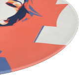 幾何学的スタイリッシュ女性ポートレート カッティングボード (角)