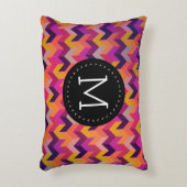 幾何学的スタイリッシュ山形シボカスタムロン アクセントクッション (正面(垂直))