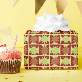 幾何学的スターバストパターン ラッピングペーパー