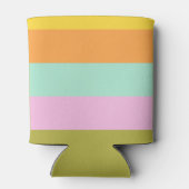 幾何学的ストライプパステルミントピンクブライダルシャワー 缶クーラー (裏面)