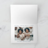 幾何学的スノーフレークホリディグリーティング シーズンカード (内部)