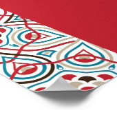 幾何学的スパークルス銅金属ブライダルシャワー ポスター (角)