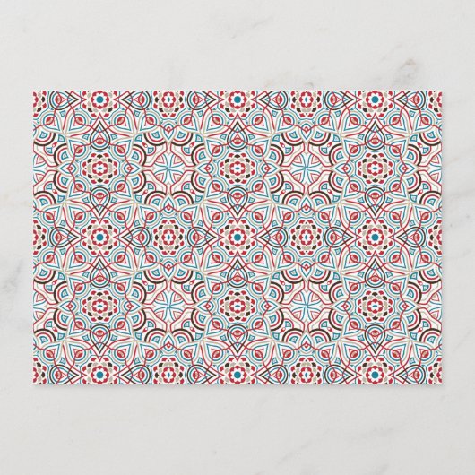 幾何学的スパークル銅金属製ブリデスメイドカード メニュー (裏面)