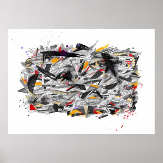 幾何学的スプレー ポスター