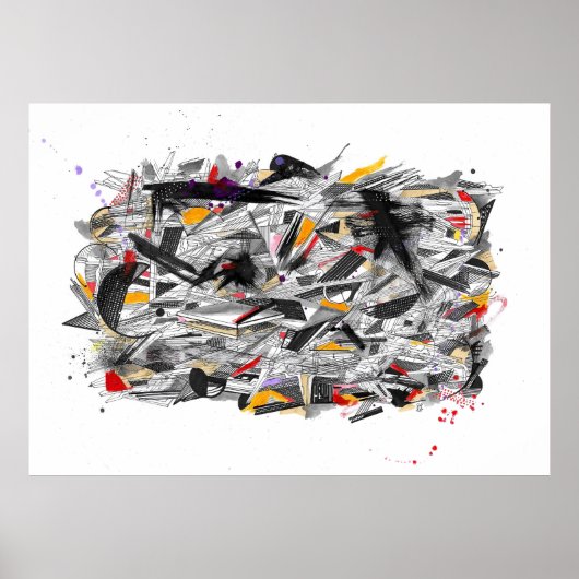 幾何学的スプレー ポスター (正面)