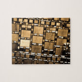 幾何学的セピア鏡 ジグソーパズル (横)