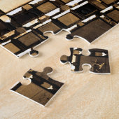 幾何学的セピア鏡 ジグソーパズル (側面)