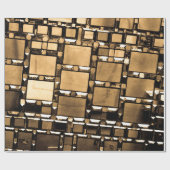 幾何学的セピア鏡 ラッピングペーパー (フラット)