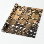 幾何学的セピア鏡 ラッピングペーパー (アンロールド)