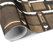 幾何学的セピア鏡 ラッピングペーパー (ロールコーナー)