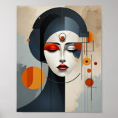 幾何学的セレニティ:抽象芸術デコ ポスター (正面)